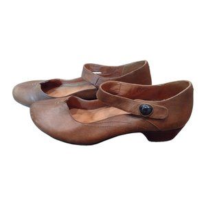 TAOS Women's Samba Brown Leather Mary Jane Shoes Size US 10 SMB12195 Hook Loop